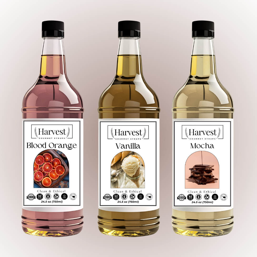 Mocha Zest Syrup 3-Pack | Blood Orange, Mocha & Vanilla | Harvest Syrups