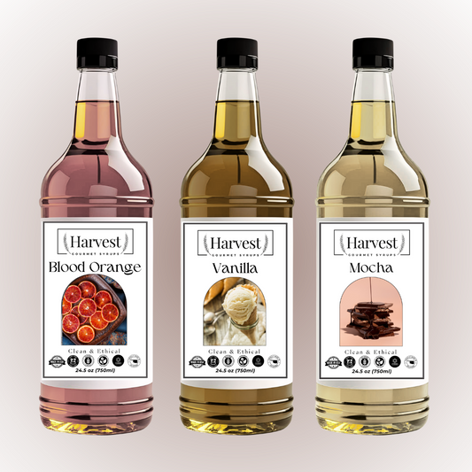 Mocha Zest Syrup 3-Pack | Blood Orange, Mocha & Vanilla | Harvest Syrups